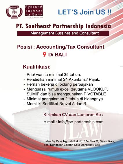 Segera Dibutuhkan: Government consultant Indonesia .
